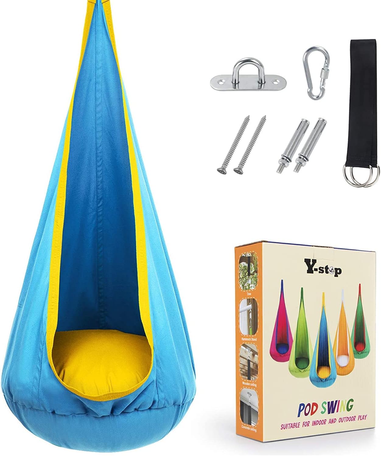 CozyNest - Kids Hanging Chair with Inflatable Cushion