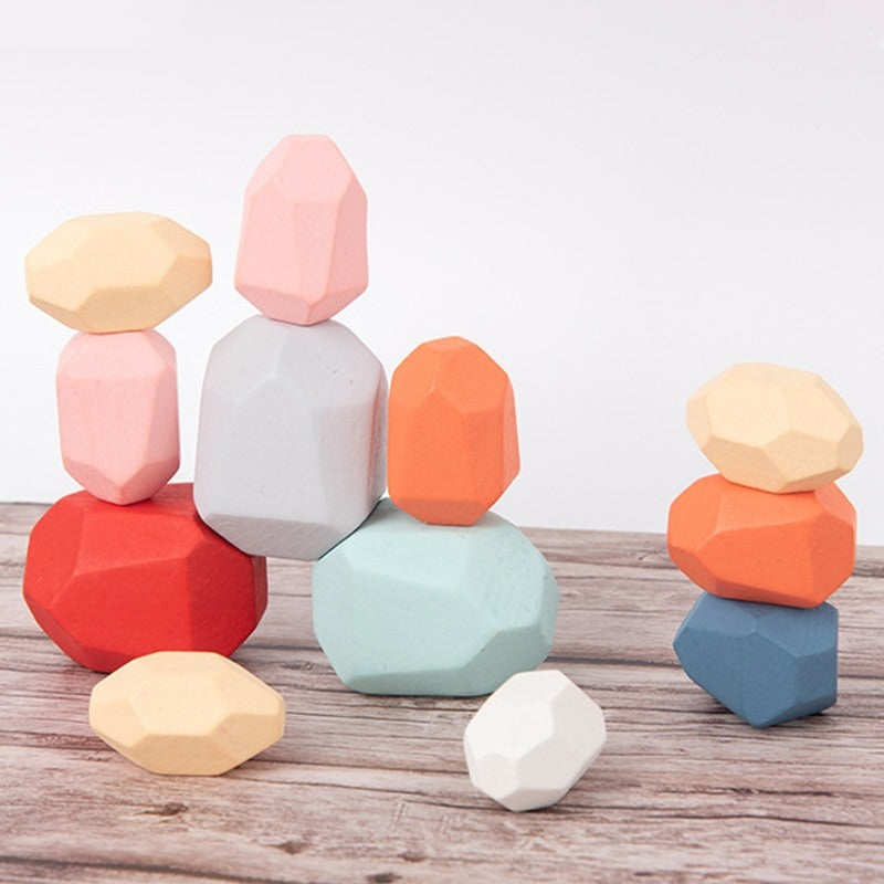 NordicStax - Wooden Balance Stones Set